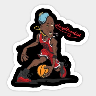 micheal jordan flu game Sticker